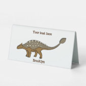 Plaque De Table Illustration de dinosaure blindé Ankylosaurus (Verso)