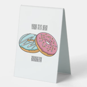 Plaque De Table Illustration de Donut