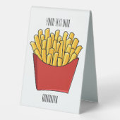 Plaque De Table Illustration de frites (Verso)