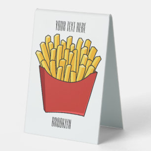 Plaque De Table Illustration de frites