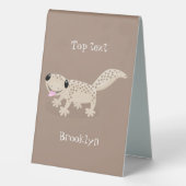 Plaque De Table Illustration de gecko tan tan mignon (Verso)