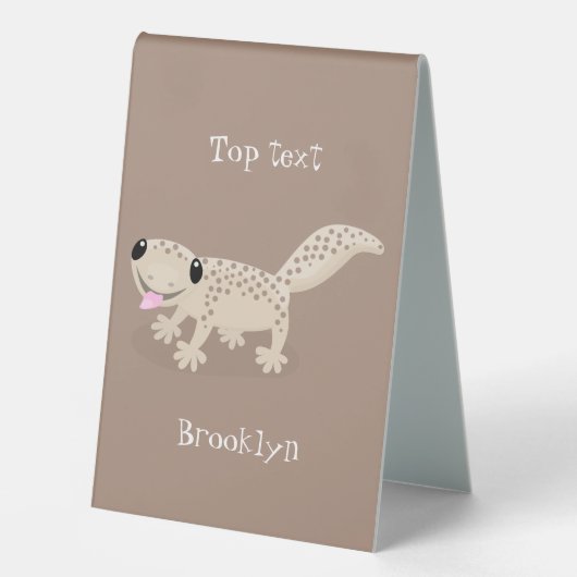 Plaque De Table Illustration de gecko tan tan mignon (Recto)