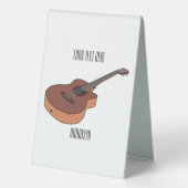 Plaque De Table Illustration de guitare acoustique (Verso)