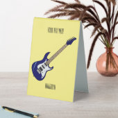 Plaque De Table Illustration de guitare électrique (En SItu (Tableau))