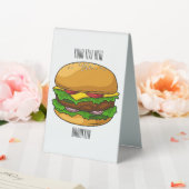 Plaque De Table Illustration de Hamburger (In SItu (Mariage))