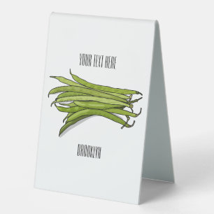 Plaque De Table Illustration de haricots verts