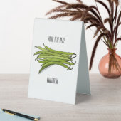 Plaque De Table Illustration de haricots verts (En SItu (Tableau))