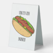 Plaque De Table Illustration de Hot dog (Recto)