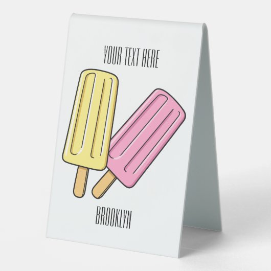 Plaque De Table Illustration de Ice pop (Verso)