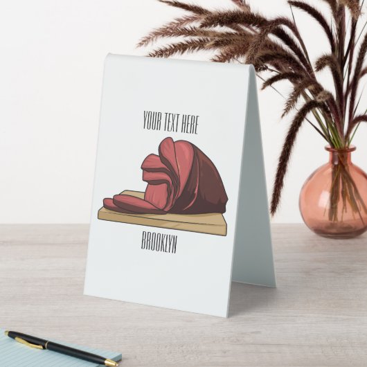 Plaque De Table Illustration de jambon (En SItu (Tableau))