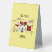Plaque De Table Illustration de kit de batterie (Verso)