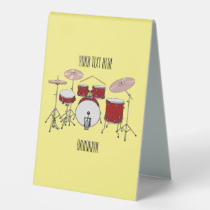 Plaque De Table Illustration de kit de batterie