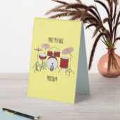 Plaque De Table Illustration de kit de batterie (En SItu (Tableau))