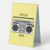 Plaque De Table Illustration de la bande dessinée radio (Verso)