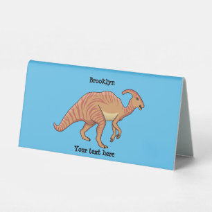 Plaque De Table Illustration de la caricature de dinosaure du para