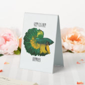Plaque De Table Illustration de la caricature de poisson de combat (In SItu (Mariage))