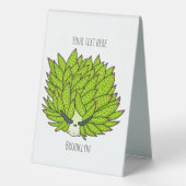 Plaque De Table Illustration de la feuille de limon (Verso)