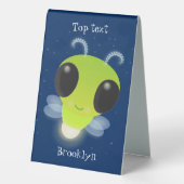 Plaque De Table Illustration de la luciole vert mou (Verso)