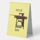 Plaque De Table Illustration de la machine à coudre (Verso)