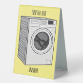 Plaque De Table Illustration de la machine à laver (Recto)