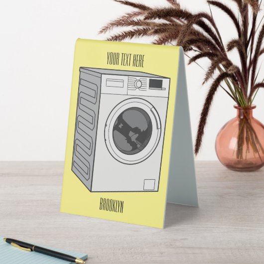 Plaque De Table Illustration de la machine à laver (En SItu (Tableau))