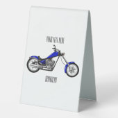 Plaque De Table Illustration de la moto à hélico (Verso)