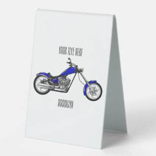 Plaque De Table Illustration de la moto à hélico