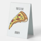 Plaque De Table Illustration de la pizza (Verso)