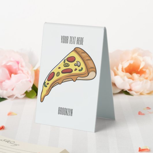 Plaque De Table Illustration de la pizza (In SItu (Mariage))