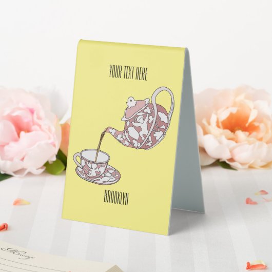 Plaque De Table Illustration de la série Teacup (In SItu (Mariage))