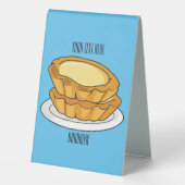 Plaque De Table Illustration de la tarte à l'oeuf (Verso)