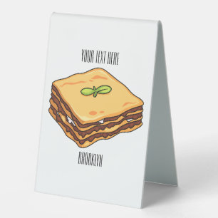 Plaque De Table Illustration de Lasagna