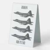 Plaque De Table Illustration de l'avion de chasse (Verso)