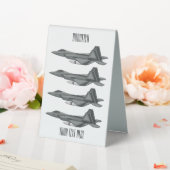 Plaque De Table Illustration de l'avion de chasse (In SItu (Mariage))