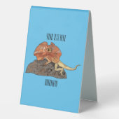 Plaque De Table Illustration de lézard à col frisé (Verso)