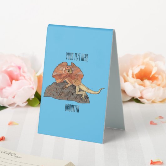 Plaque De Table Illustration de lézard à col frisé (In SItu (Mariage))