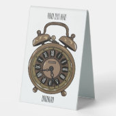 Plaque De Table Illustration de l'horloge d'alarme (Verso)