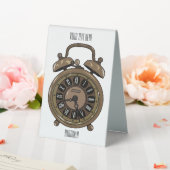 Plaque De Table Illustration de l'horloge d'alarme (In SItu (Mariage))
