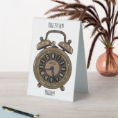 Plaque De Table Illustration de l'horloge d'alarme (En SItu (Tableau))