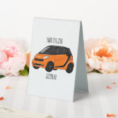Plaque De Table Illustration de micro-voiture (In SItu (Mariage))
