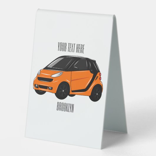 Plaque De Table Illustration de micro-voiture (Recto)