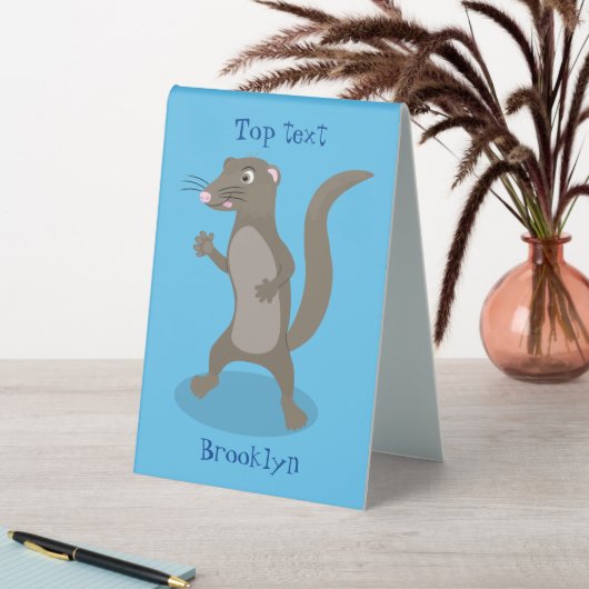 Plaque De Table Illustration de mignonne mangouste (En SItu (Tableau))