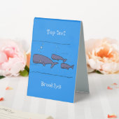 Plaque De Table Illustration de mignonne migratrice de baleines à (In SItu (Mariage))