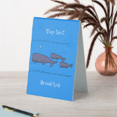 Plaque De Table Illustration de mignonne migratrice de baleines à (En SItu (Tableau))