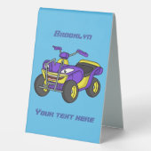 Plaque De Table Illustration de moto Purple Quad (Verso)