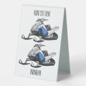 Plaque De Table Illustration de motoneige (Verso)