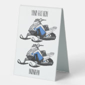 Plaque De Table Illustration de motoneige (Recto)