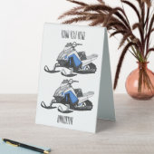 Plaque De Table Illustration de motoneige (En SItu (Tableau))