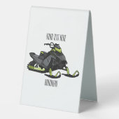 Plaque De Table Illustration de motoneige (Verso)