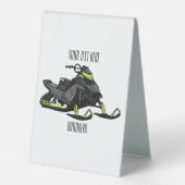 Plaque De Table Illustration de motoneige (Recto)